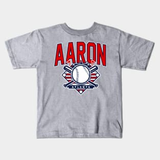 Vintage Atlanta Baseball Aaron Kids T-Shirt